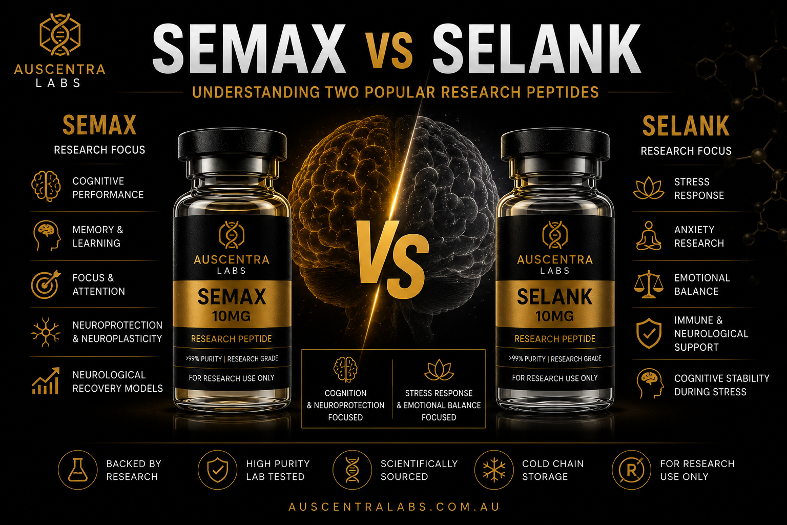 Semax vs Selank: Understanding Two Popular Research Peptides