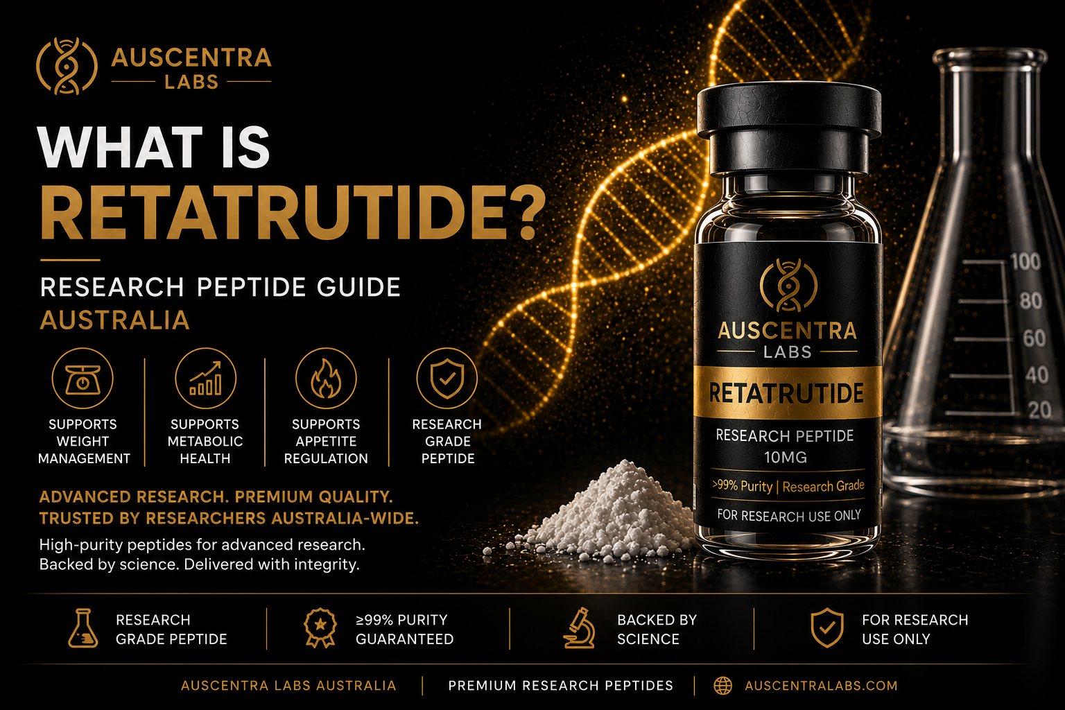 What Is Retatrutide? Research Peptide Guide Australia | Auscentra Labs