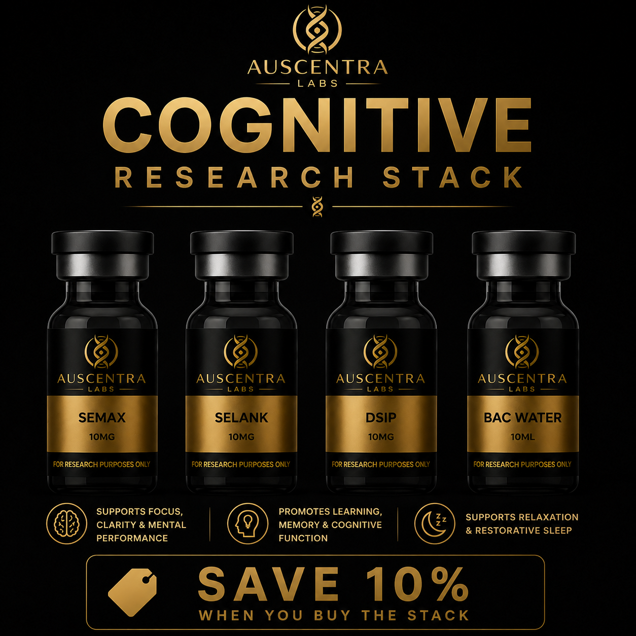 Cognitive Research Stack | Semax, Selank & DSIP